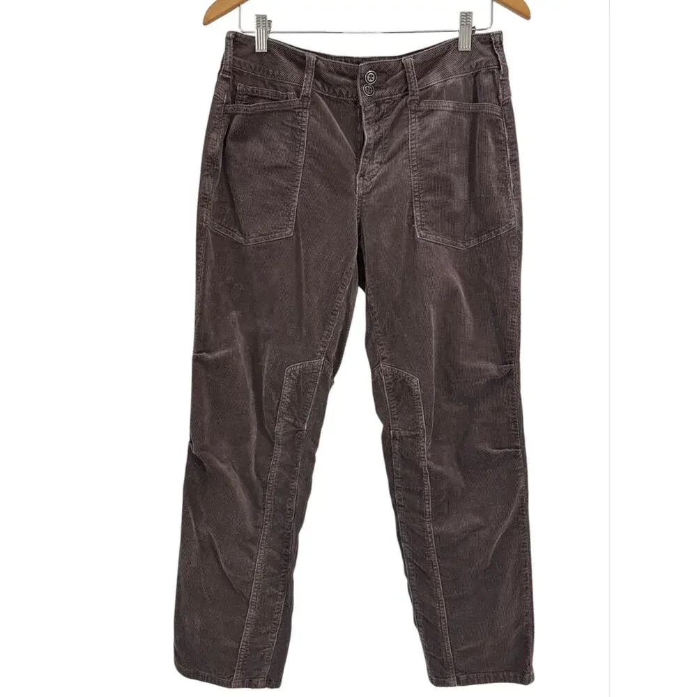 Pilcro Anthropologie The Wanderer Corduroy Cargo Pants Brown Womens Size 29